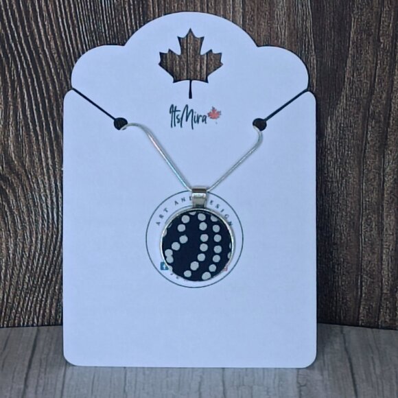 "Kriva Bodka" UNESCO Heritage "Modrotlač" Blueprint Necklace - Artisan Crafted - Picture 4 of 6